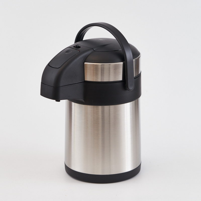 DSC06345 - high quality double stainless steel pump airpot  24 Hour Heat Retention airpot coffee dispenser with pump