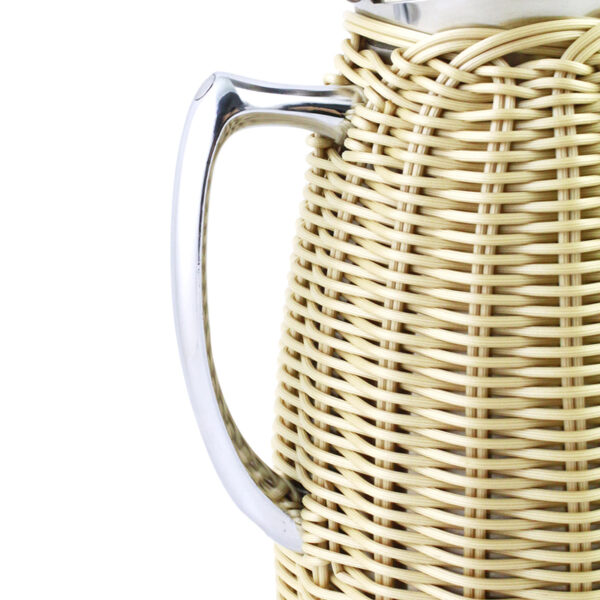 zhu tu 07 4 600x600 - Woven Rattan  stainless steel water jug  for tea or cold water