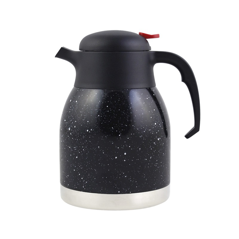 Zhu tu 03 - estrela preta grau alimentício 1,5 litro botão de alavanca de grau alimentício pote de café água quente e fria