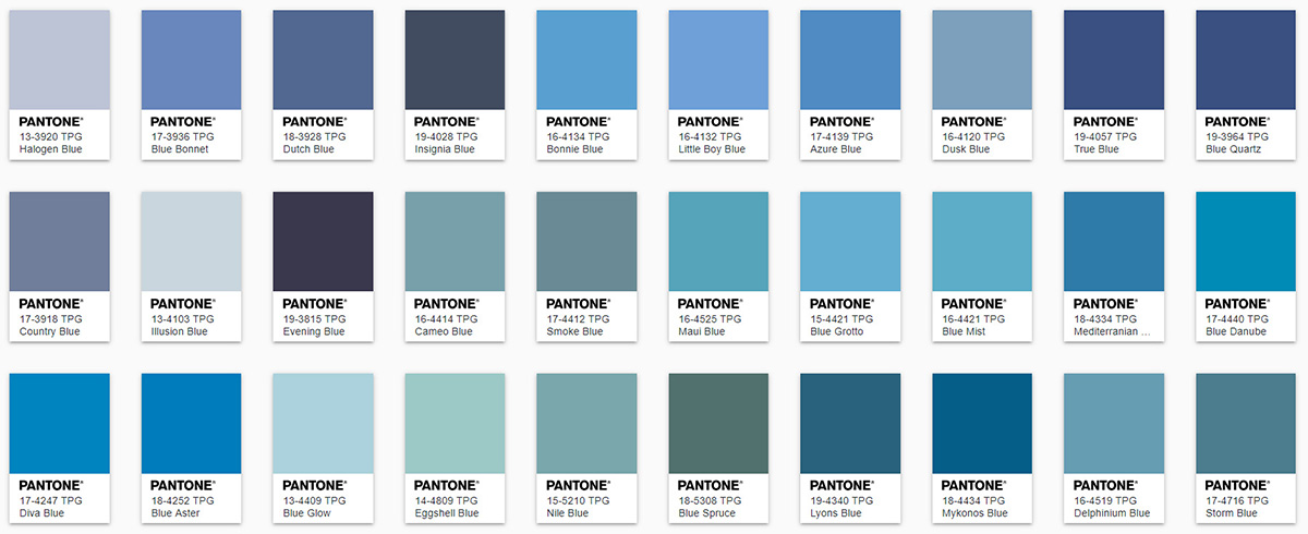 blue color in Pantone